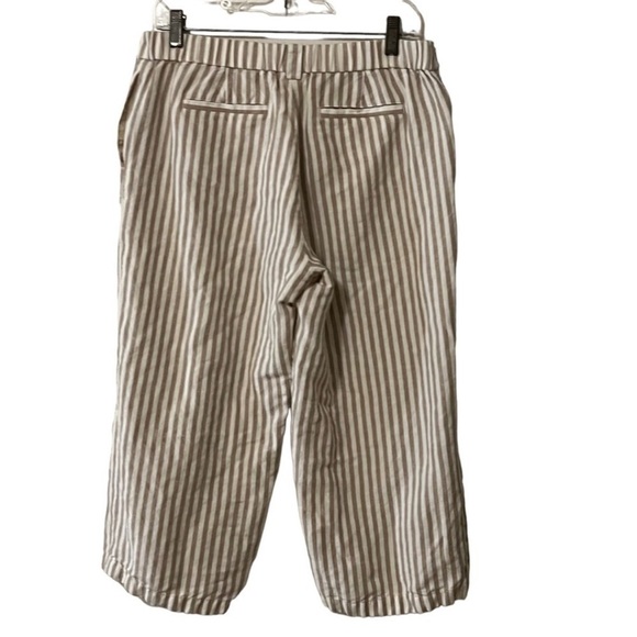 J. Jill Linen Blend High Rise Wide Leg
Cropped Pants 10 Striped Beachy Coastal - Picture 4 of 13